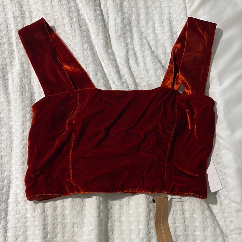 Reformation Red Crop Fitted Tank Top